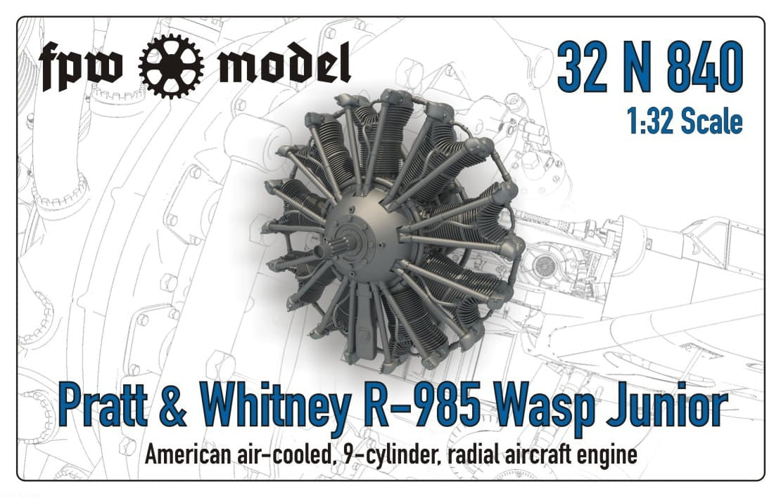 FPW Model 32N840 Pratt &amp;amp; Whitney R-985 Wasp Junior (full) 1/32