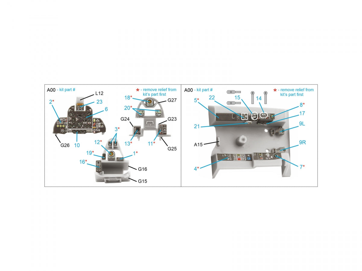 Quinta Studio QDS-48444 Fairey Gannet AS.1_AS.4 3D-Printed coloured Interior on decal paper (Airfix) (Small version) 1/48 – zdjęcie 2