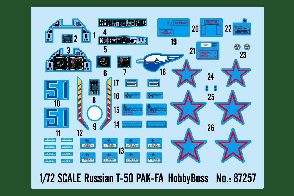 Hobby Boss 87257 Russian T-50 PAK-FA 1/72 – zdjęcie 4