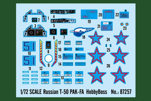 Hobby Boss 87257 Russian T-50 PAK-FA 1/72 – zdjęcie 4