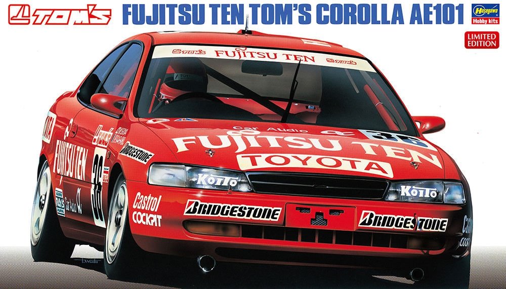 Hasegawa 20302 Fujitsu Ten Tom's Corolla AE101 Limited Edition 1/24