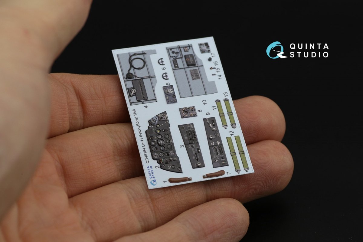 Quinta Studio QD48184 La-11 3D-Printed &amp;amp; coloured Interior on decal paper (HobbyBoss) 1/48 – zdjęcie 10