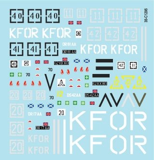 Star Decals 35-C1295 British Challenger 2 in Kosovo. KFOR markings 1/35 – zdjęcie 3