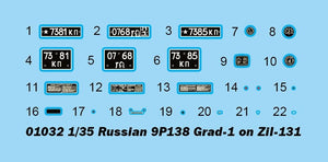 Trumpeter 01032 Russian 9P138 Grad-1 on Zil-131 1/35 – zdjęcie 11