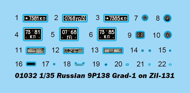 Trumpeter 01032 Russian 9P138 Grad-1 on Zil-131 1/35 – zdjęcie 11