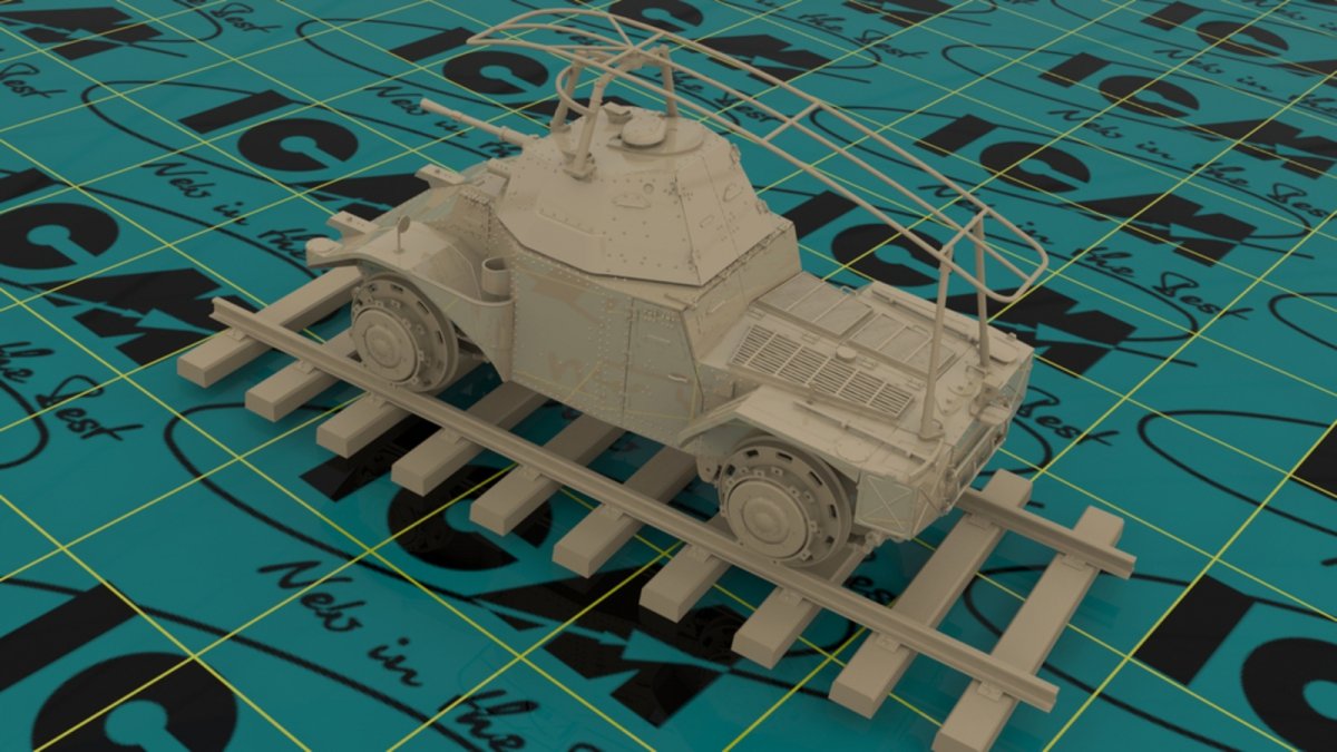 ICM 35376 Panzerspahwagen P 204 (f) Railway, WWII German Armored Vehicle (1/35) – image 4