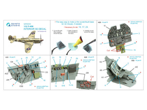 Quinta Studio QD32223 P-40M 3D-Printed colored Interior on decal paper (Hasegawa) 1/32 – image 2