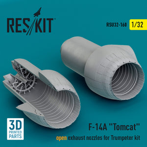RESKIT RSU32-0160 F-14A &amp;quot;Tomcat&amp;quot; open exhaust nozzles for Trumpeter kit (3D Printed) 1/32