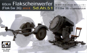 AFV Club 35125 WWII German 60cm Flakscheinwerfer (Sw 36) with Sd.Ah.51 1/35