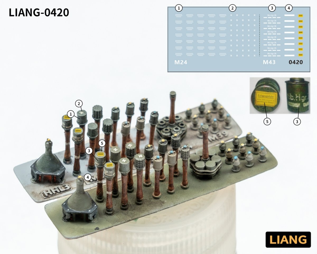 Liang 0420 3D-Print German Grenade WWII x 46 1/35 – zdjęcie 3