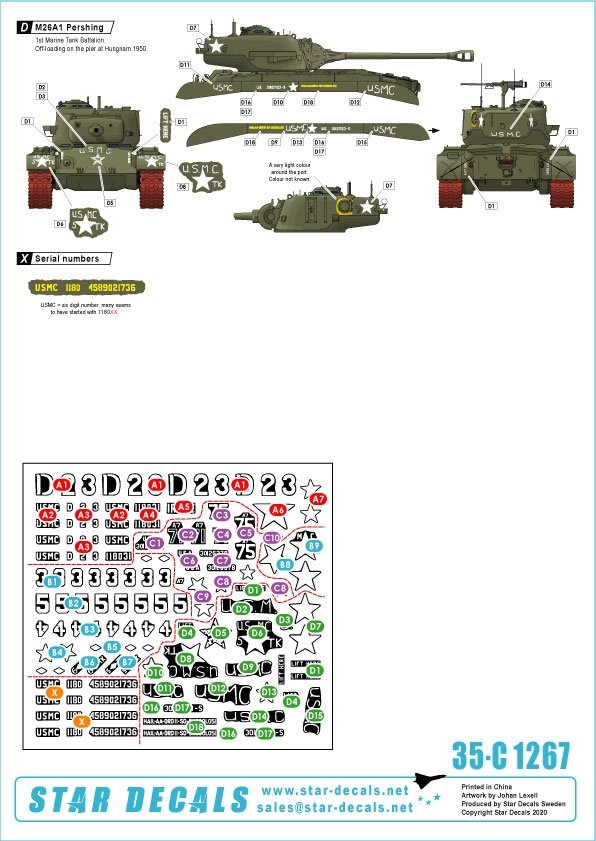 Star Decals 35-C1267 USMC M26 and M26A1 Pershing 1/35 – zdjęcie 2