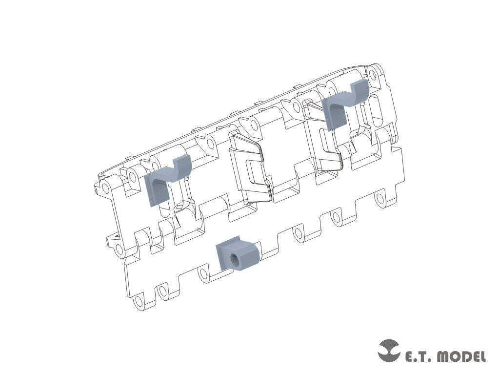 ET Model P35-318 Tiger II/Jagdtiger Spare Track Brackets For Common Version Track ( 3D Print ) 1/35 – image 2