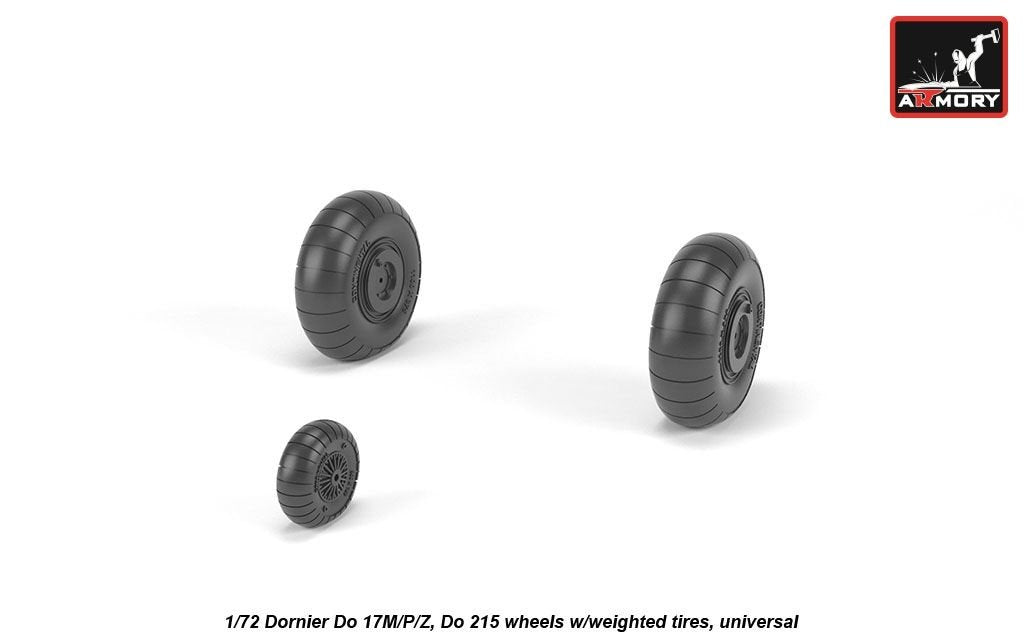 Armory Models AW72205 Dornier Do 17M/P/Z, roues Do 215 avec pneus lestés 1/72 – image 4