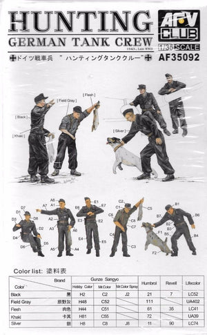 AFV Club 35092 German Hunting Crew 5 Figures 1/35