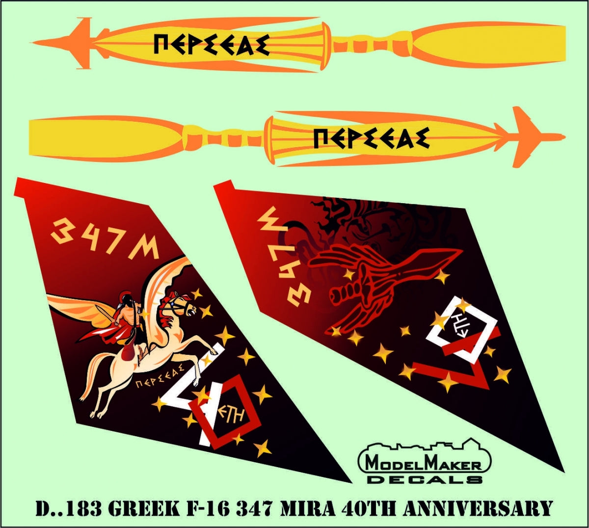 ModelMaker Decals D48183 Greek F-16 347 Mira 40th Anniversary 1/48 – image 2