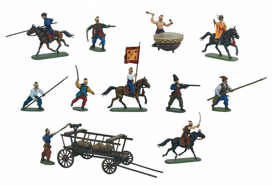 Zvezda 8064 Zaporozhian Cossacks XVI-XVIII A.D. 1/72 – zdjęcie 3
