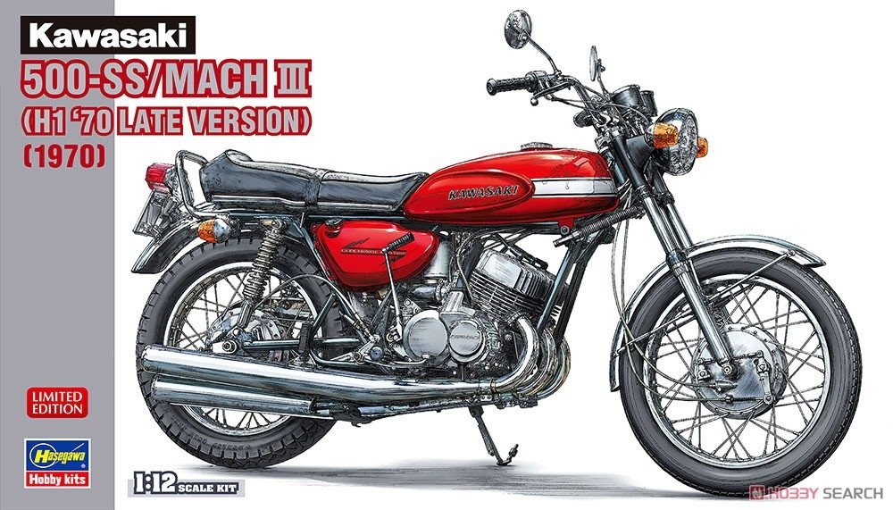 Hasegawa 21731 Kawasaki 500-SS/MACH III (H1 &amp;#39;70 Version tardive) (1970) 1/12