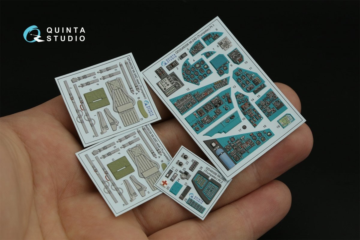 Quinta Studio QD48356 Mi-24D 3D-Printed &amp;amp; coloured Interior on decal paper (Trumpeter) 1/48 – zdjęcie 5