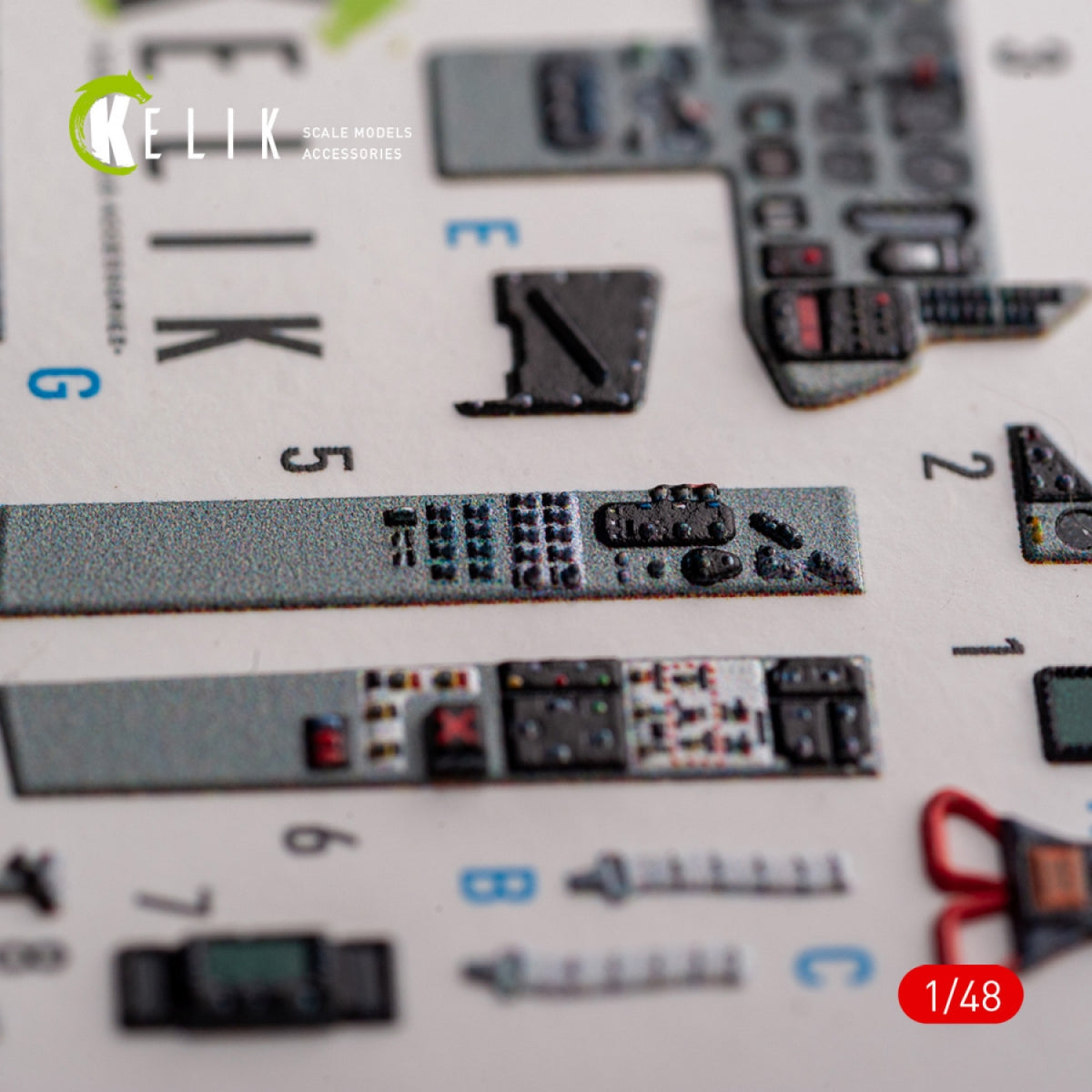 KELIK K48102 Mig-29AS - interior 3D decals for Academy kit 1/48 – zdjęcie 5