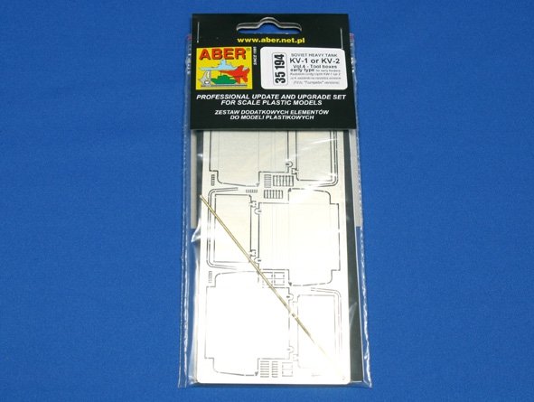 Aber 35194 Russian heavy tank KV-1, KV-2 - vol. 4 - additional set - tool boxes early type for early fenders 1/35 – zdjęcie 3