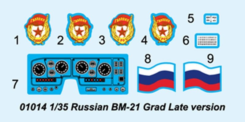 Trumpeter 01014 Russian BM-21 Grad Late Version 1/35 – zdjęcie 4