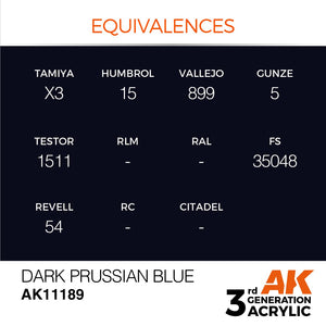 AK Interactive AK11189 DARK PRUSSIAN BLUE – STANDARD 17ml – zdjęcie 3