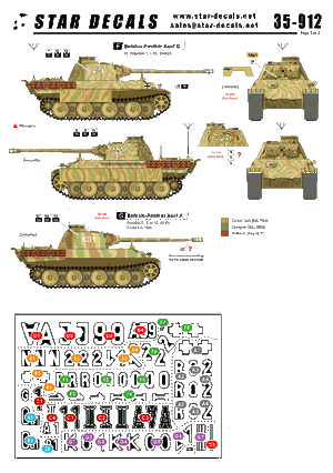 Star Decals 35-912 Befehls-Panther Ausf A and G 1/35 – zdjęcie 2