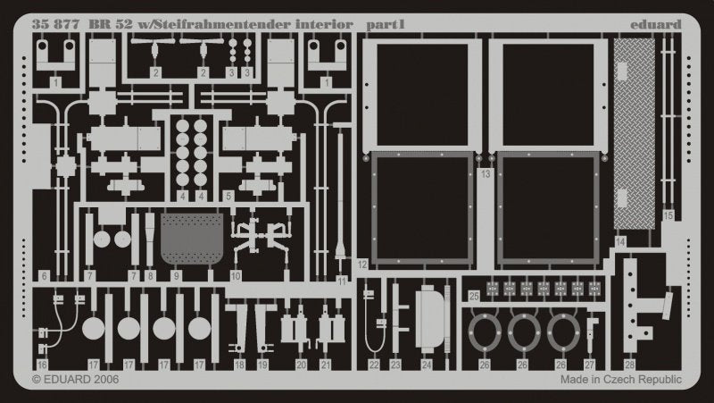 Eduard 35877 BR 52 w/ Steifrahmentender interior 1/35 Trumpeter