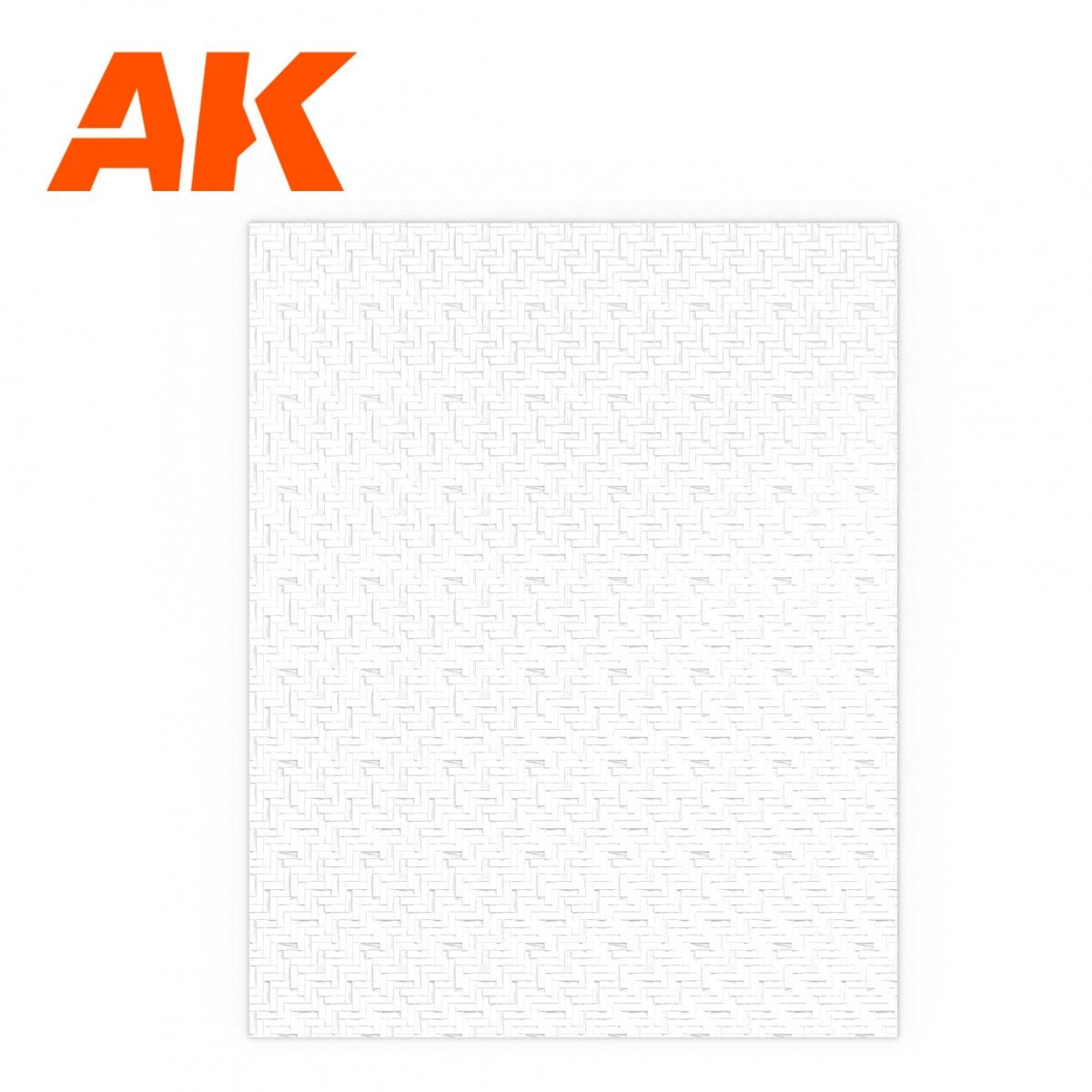 AK Interactive AK6581 PAVEMENT SPIKE BRICK SHEET 245 X 195MM / 9.64 X 7.68 “ TEXTURED STYRENE SHEET – 1 UNIT