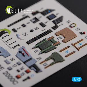 KELIK K72119 Mirage 2000C interior 3D decals forModelSvit kit 1/72 – zdjęcie 7