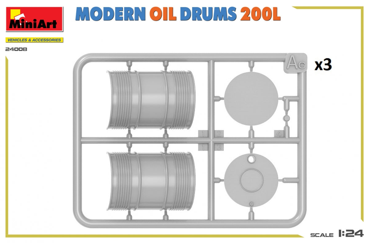 MiniArt 24008 MODERN OIL DRUMS 200L 1/24 – zdjęcie 5
