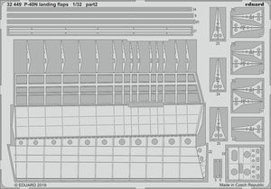 Eduard 32449 P-40N landing flaps 1/32 TRUMPETER – zdjęcie 2
