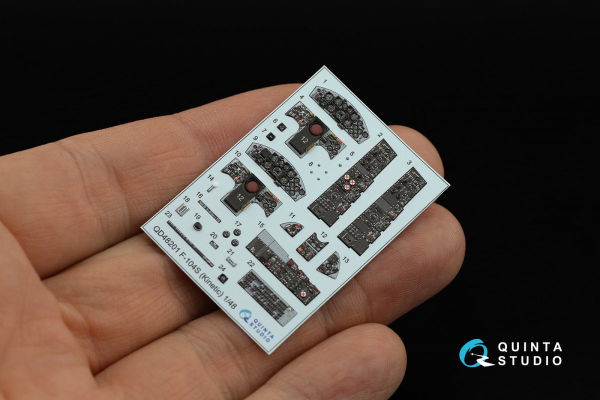 Quinta Studio QD48201 F-104S 3D-Printed &amp;amp; coloured Interior on decal paper (Kinetic) 1/48 – zdjęcie 3