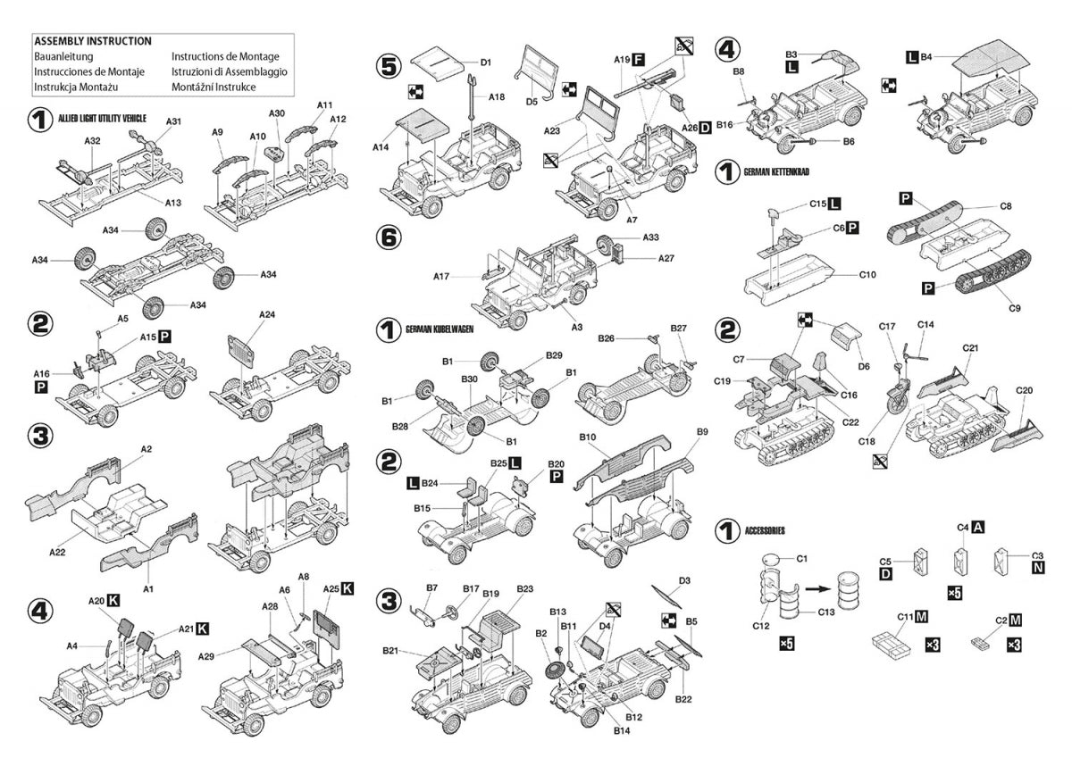 Hobby 2000 72705 WWII Light Military Vehicles Set – Academy + CARTOGRAF1/72 – image 3