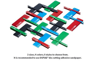 DSPIAE AS-RD25 ALUMINUM ALLOY SAND BOARD RED 3PCS / Aluminum backing for sandpaper – image 2