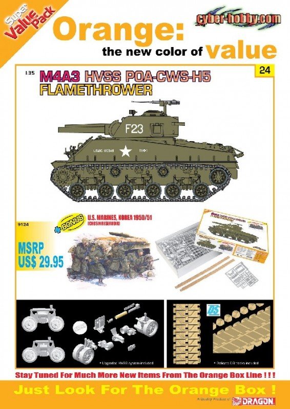 Cyber Hobby 9124 M4A3 HVSS POA-CWS-H5 1/35 – zdjęcie 2