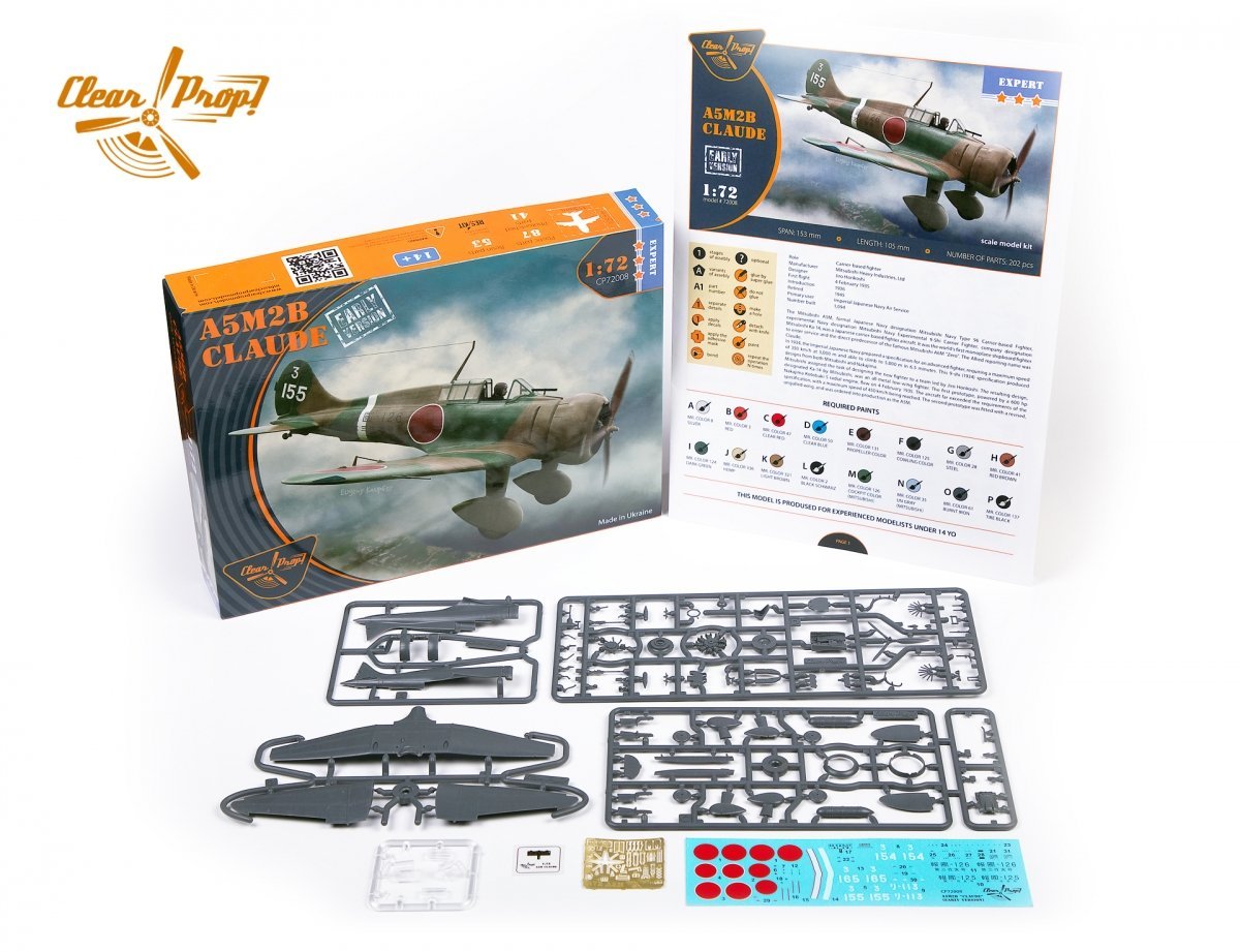 Clear Prop! CP72008 A5M2b Claude early version EXPERT KIT 1/72 – Bild 3