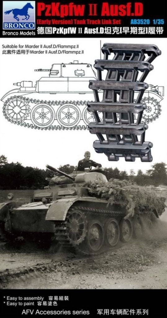 Bronco AB3520 German PzKpfw II Ausf D Workable Track Link Set 1/35