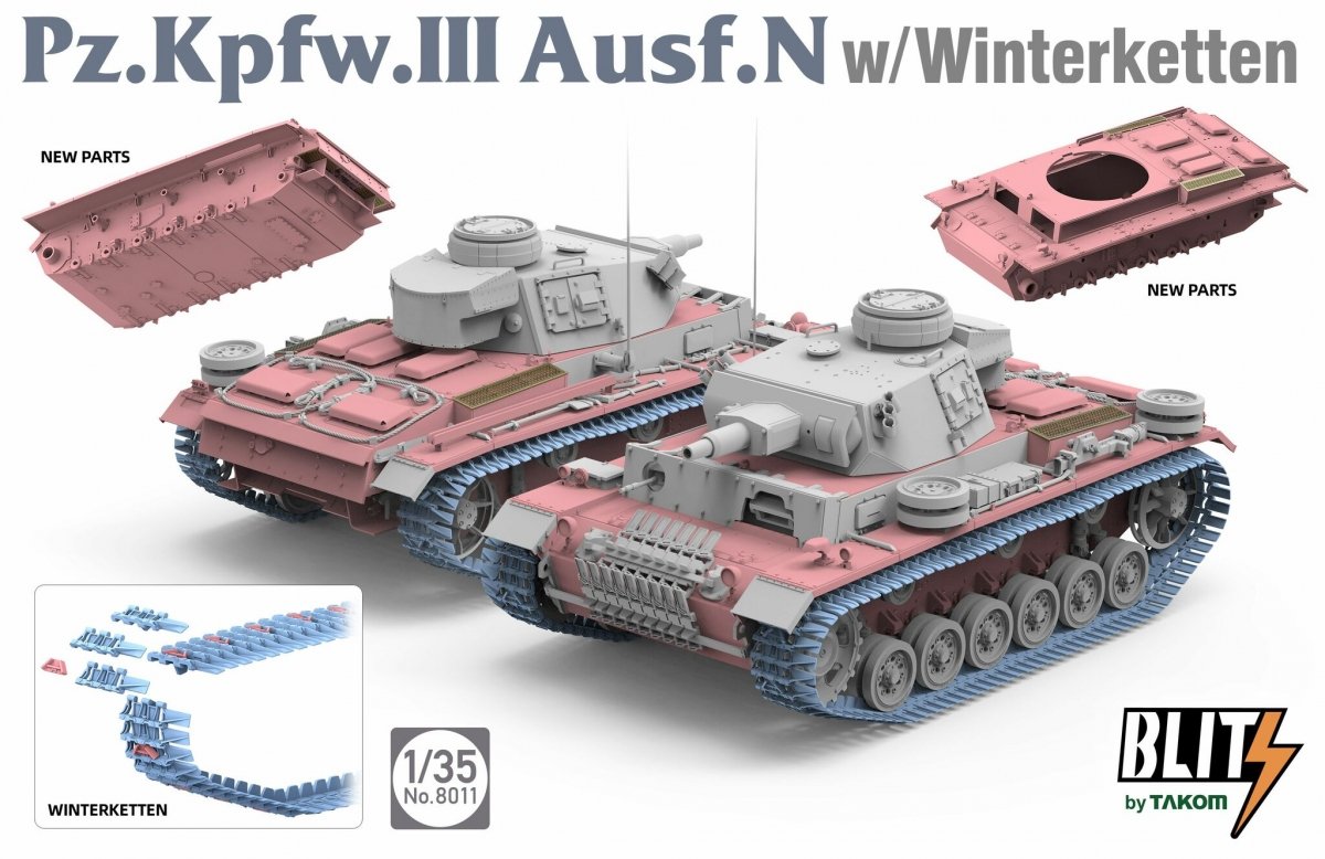 Takom 8011 Pz.Kpfw. Ill Ausf. N w/Winterketten 1/35 – zdjęcie 2