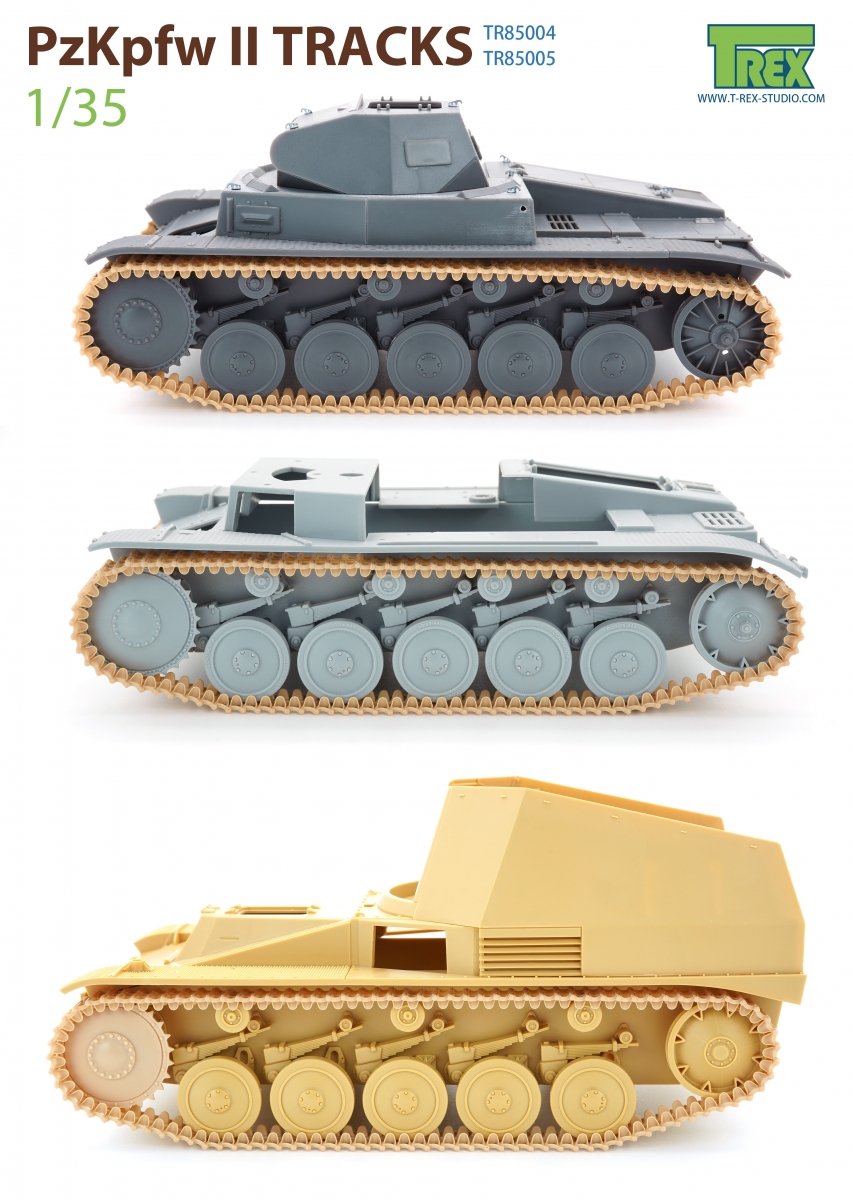 T-Rex Studio TR85005 PzKpfw II Tracks Rare Model 1/35 – zdjęcie 5