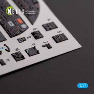 KELIK K72136 AVRO VULCAN B.2 Rear cockpit - interior 3D decals for Airfix kit 1/72 – zdjęcie 6