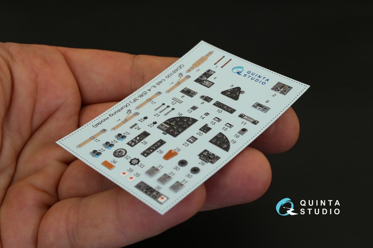 Quinta Studio QD48100 IL-4 3D-Printed &amp;amp; colored Interior on decal paper (for Xuntong kit) 1/48 – image 5