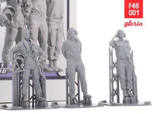 Gloria F48001 Ground Crew US Air Force vol.1 3D Printed Figures x 3 1/48 – zdjęcie 4