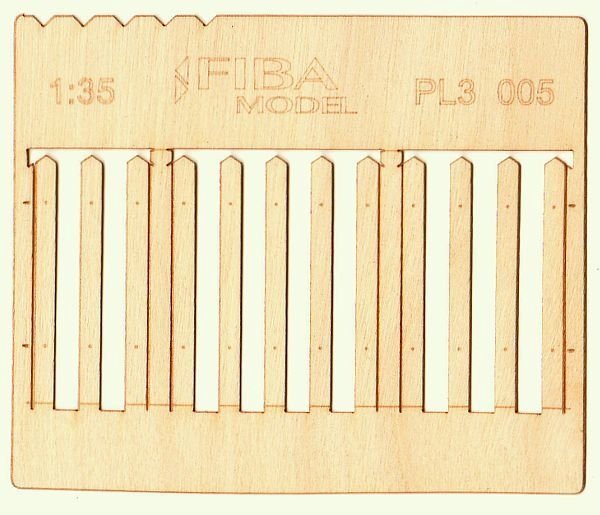 Model scene PL3-005 Wooden fence type 5 / Wooden fence 1/35