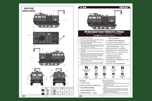 Hobby Boss 82921 M4 High Speed Tractor (155mm/8-in./240mm）1/72 – zdjęcie 3