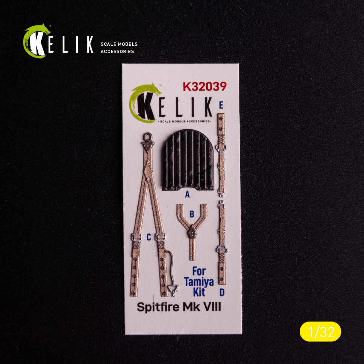 Kelik K32039 Spitfire Mk VIII - interior 3D decals for Tamiya kit 1/32