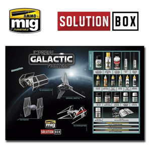 AMMO of Mig Jimenez 7720 HOW TO PAINT IMPERIAL GALACTIC FIGHTERS SOLUTION BOX – zdjęcie 2