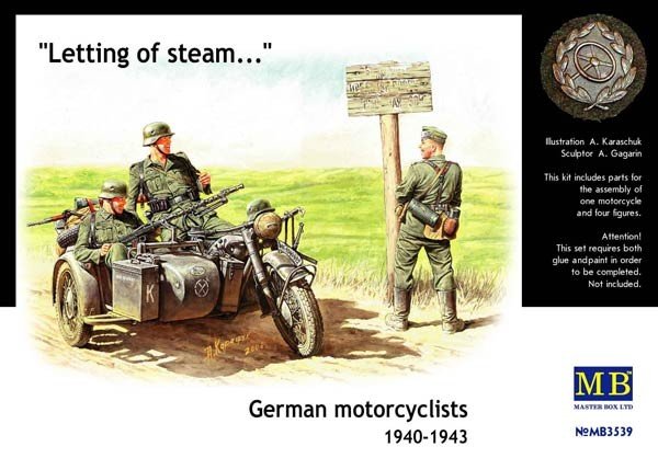 Master Box 3539 Motocyclistes allemands 1940-1943 (1/35)