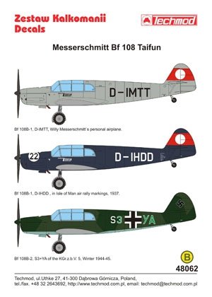 Techmod 48063 - Messerschmitt Bf 108 Taifun 1/48 – Bild 2
