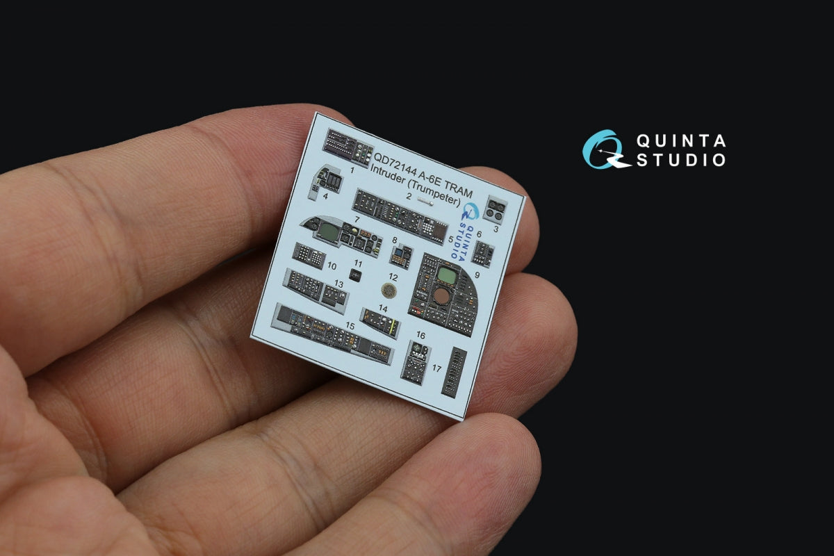 Quinta Studio QD72144 A-6E TRAM Intruder 3D-Printed &amp;amp; coloured Interior on decal paper (Trumpeter) 1/72 – zdjęcie 3
